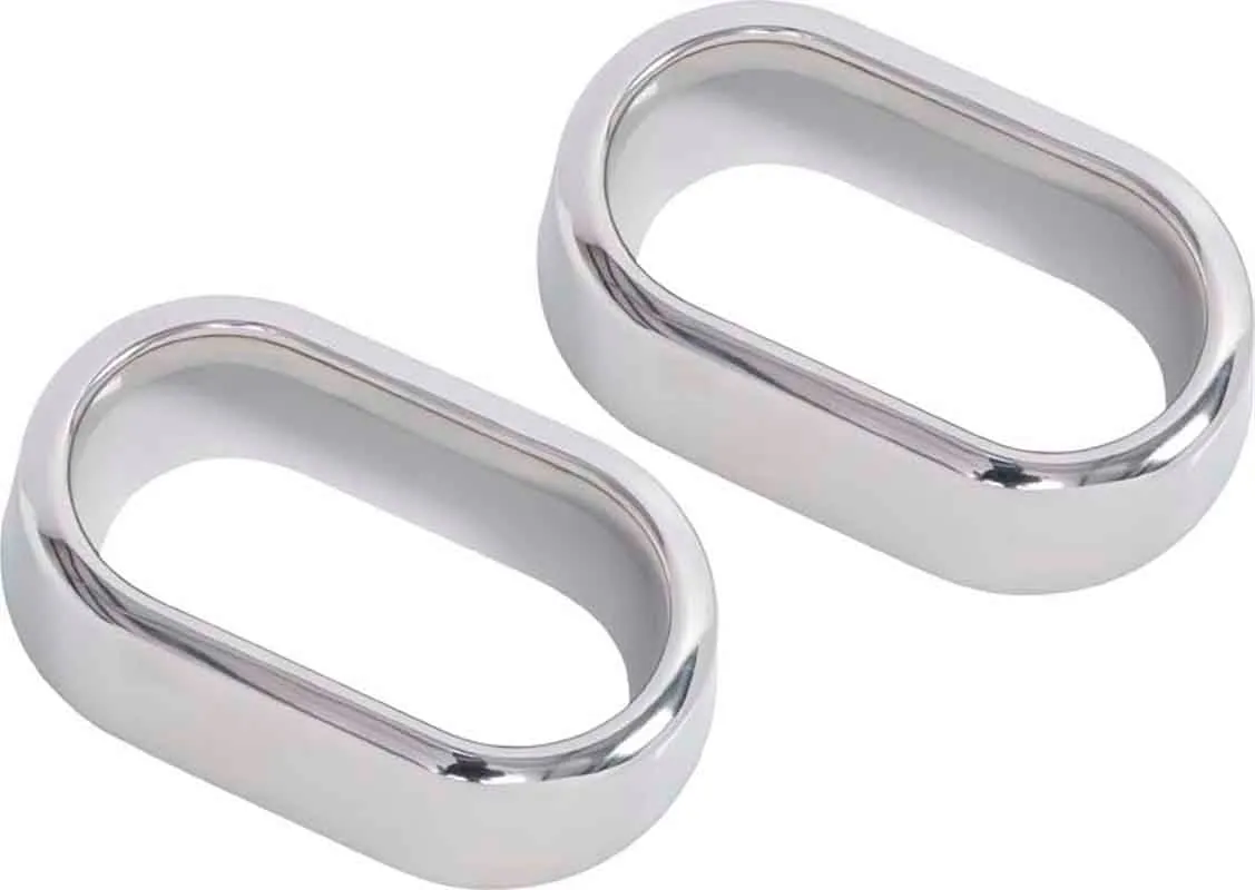 Jeep JK Interior Door Handle Bezels Pair 07-10 Wrangler JK Polished Silver Kentrol product image