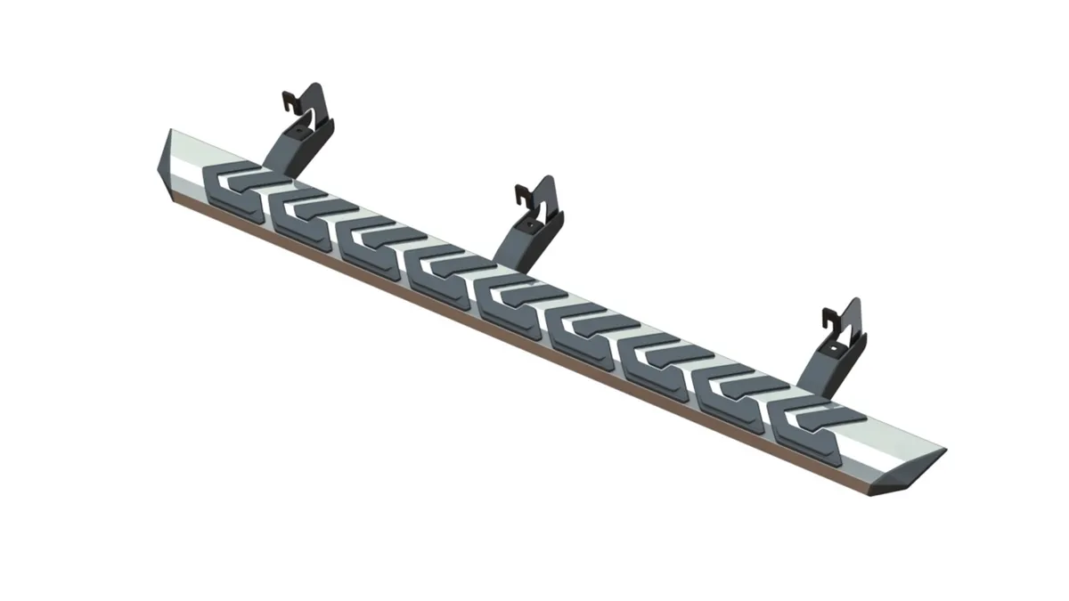 T3 Running Board; 76 in.; Aluminum; Premium Chrome Finish; product image