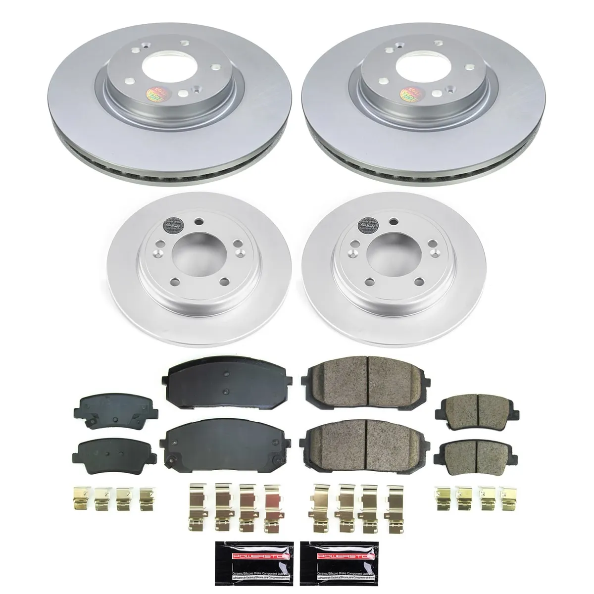 Z17 Geomet Coated Rotor Kit: Genuine Geomet Fully Coated Rotors; Ceramic Pads W/Hardware product image