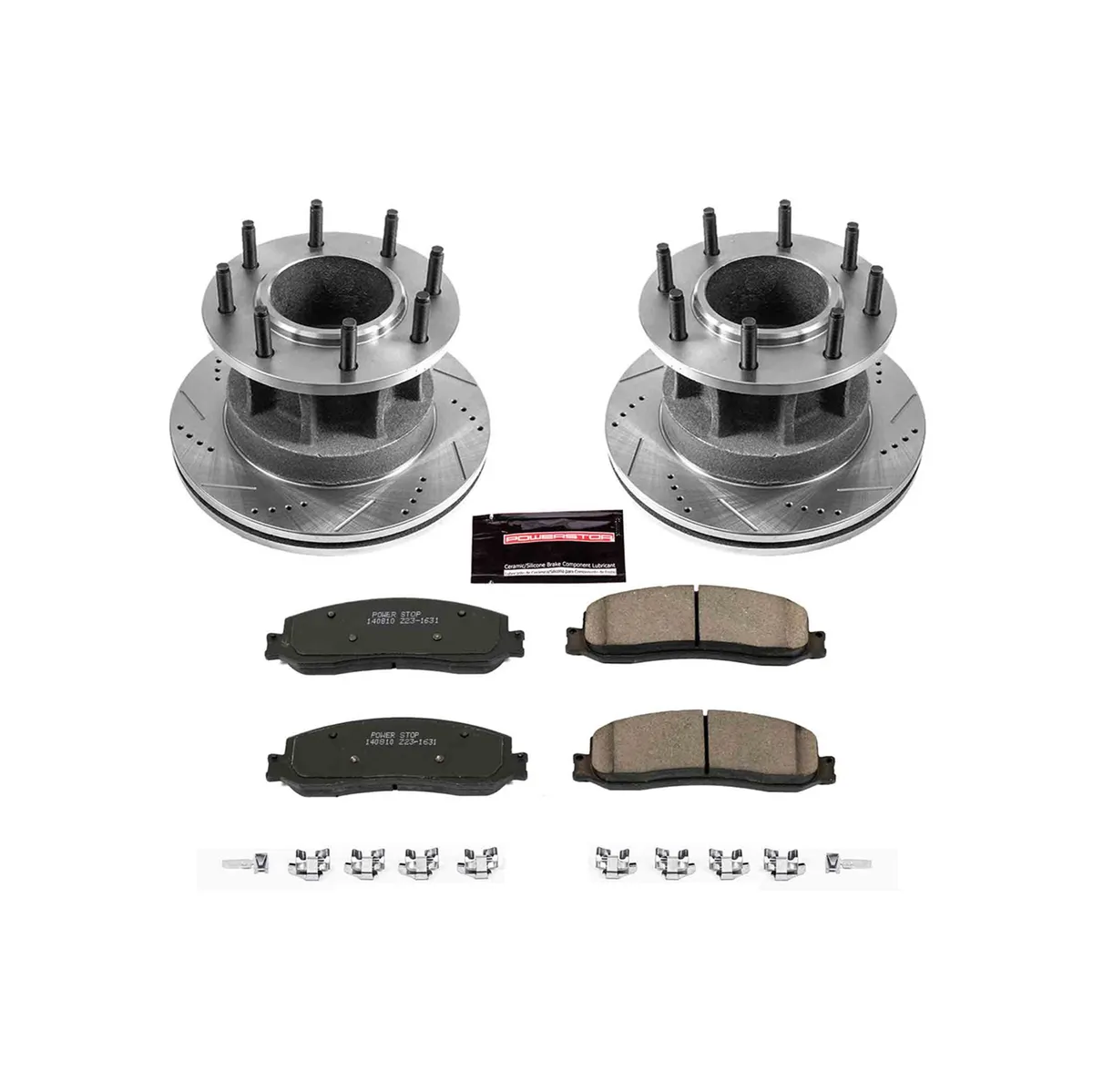 Z23 Evolution Sport Upgrade Kit: Drilled/Slotted Rotors; Carbon-Fiber Ceramic Pads W/Hardware product image