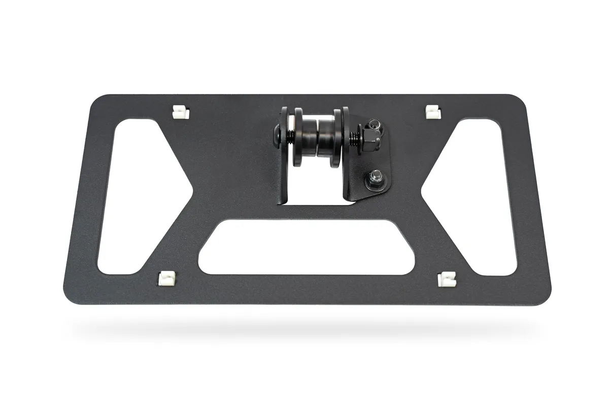 Clevis Mounted License Plate Bracket Mounts to Dring Mount With 1in Hole Black product image