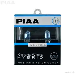 PIAA H3 Xtreme White Hybrid Replacement Bulb; 12V; 55W; 3900K; Twin Pack;