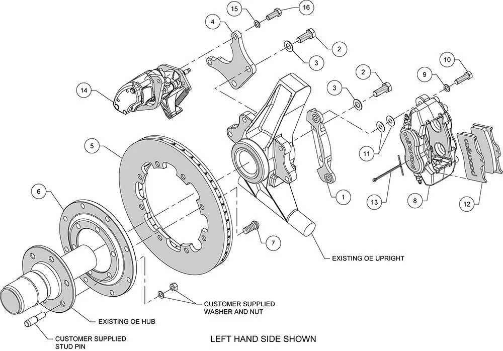 Forged Dynalite-MC4 Rear Parking Brake Kit - 140-12064 product image