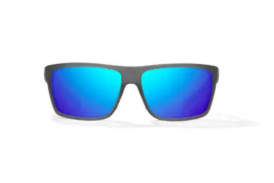 Bajio Sunglasses Sigs Blue Mirror Glass Black Gloss