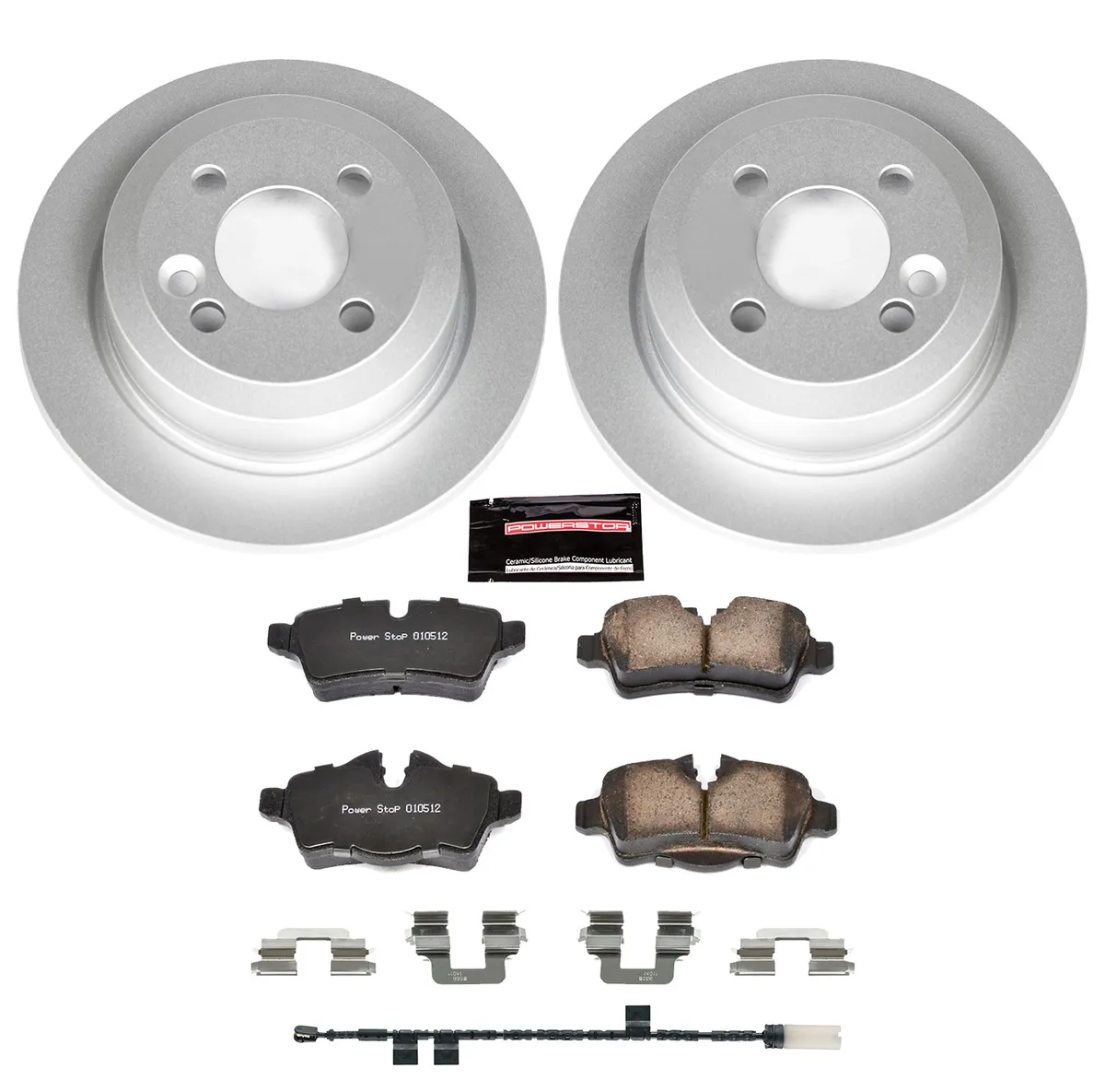 Z23 Sport Geomet Coated Rotor Kit For European Vehicles: Genuine Geomet Fully Coated Rotors; Carbon-Fiber Ceramic Pads W/Hardware; Pad Sensors product image
