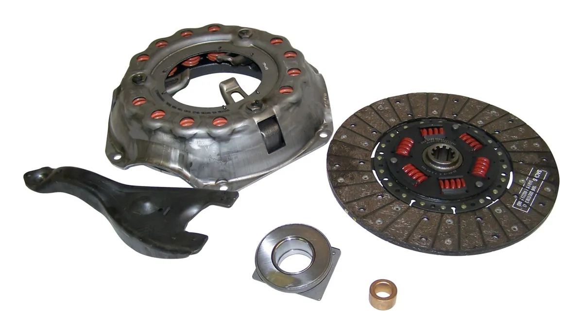 1976-1979 CJ-5 CJ w/ 3-speed transmission; Kit includes: Pressure Plate Disc Throwout Bearing Pilot Bearing and Clutch Fork; 10-1/2in & 1-1/16in; 10 Spline 1976-1979 CJ-7 CJ w/ 3-speed transmission; Kit includes: Pressure Plate Disc Throwout Bearing product image