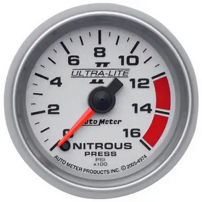AutoMeter Gauge, Nitrous Pressure, 2 1/16", 1600psi, Digital Stepper Motor, Ultra-Lite II