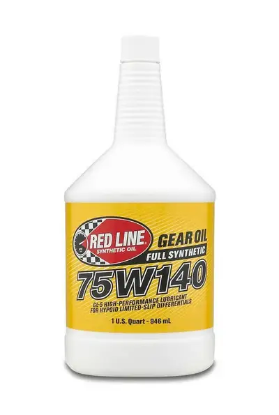 Red Line Oil 75W140 Gear Oil Synthetic GL-5 Differential Gear Oil 1 Quart Red Line Oil
