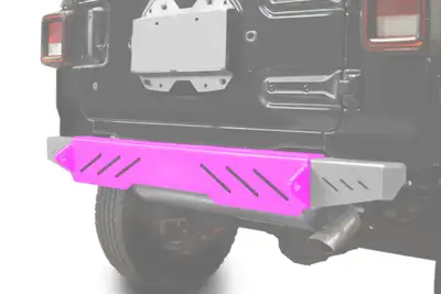 Steinjager Bumpers 2018 to Present Rear Cap Style Hot Pink