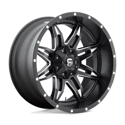KMC Wheels Lethal 15x10 6x139.70 Gloss Black Milled -43 mm