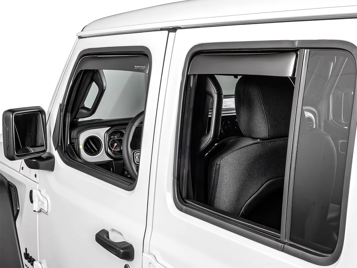 Weathertech Front and Rear Side Window Deflectors - Dark Tint - JL 4XE product image