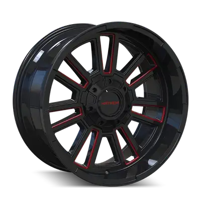 Mayhem Mayhem Offroad Wheels Apollo 8115 RD 20x9 Prism Red Milled Gloss Black 18 Off Set 8 Lug 125.2 Bore 170 Bolt Circle Cast Aluminum