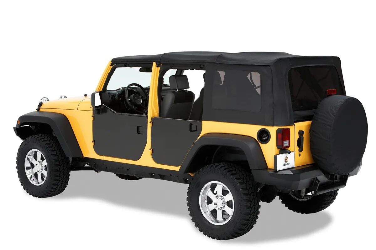 HighRock 4x4 Element Door Enclosure Panels For Jeep 2007-2018 Wrangler JK Rear Black Bestop product image