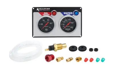 Allstar Performance 2 Gauge Panel A/M OP/WT Sport-Comp