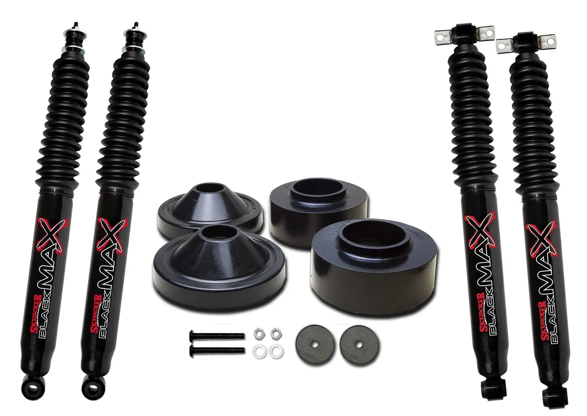 Polyurethane Spacer Leveling Kit 07-18 Wrangler JK 2 Inch Front Lift 3/4 Inch Rear Lift Incl. 2-Front B85 Shocks Skyjacker product image