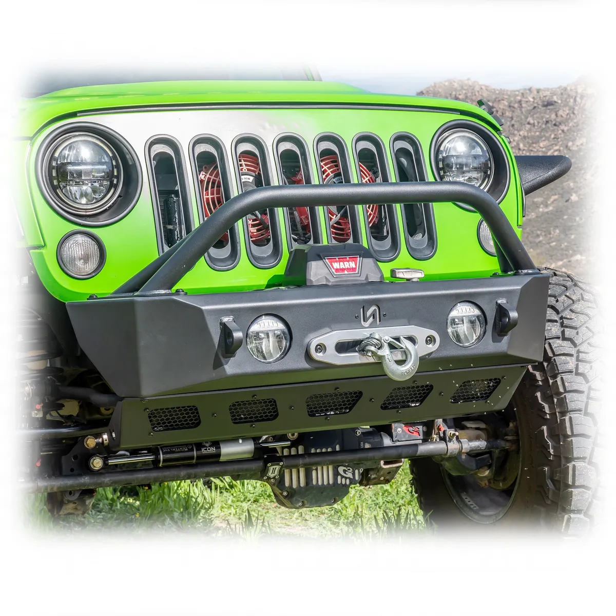 Jeep JK/JL/JT Front Bumper with Skid Plate & Recessed Winch Mount | 2007–2025 product image