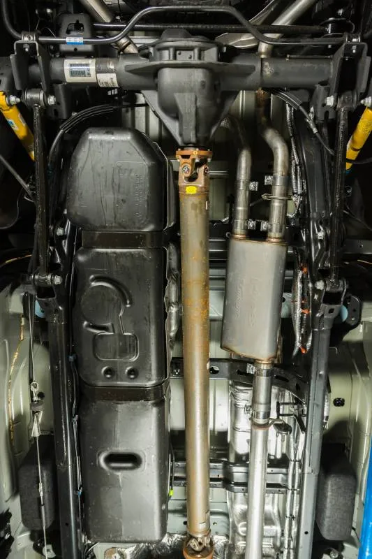 Violator Muffler Kit 09-18 Ram Hemi Split Rear Dual Exit Intermediate Pipe 3 in Hardware And Muffler Incl Tip Not Incl Natural Finish 409 Stainless Steel Pypes Exhaust product image