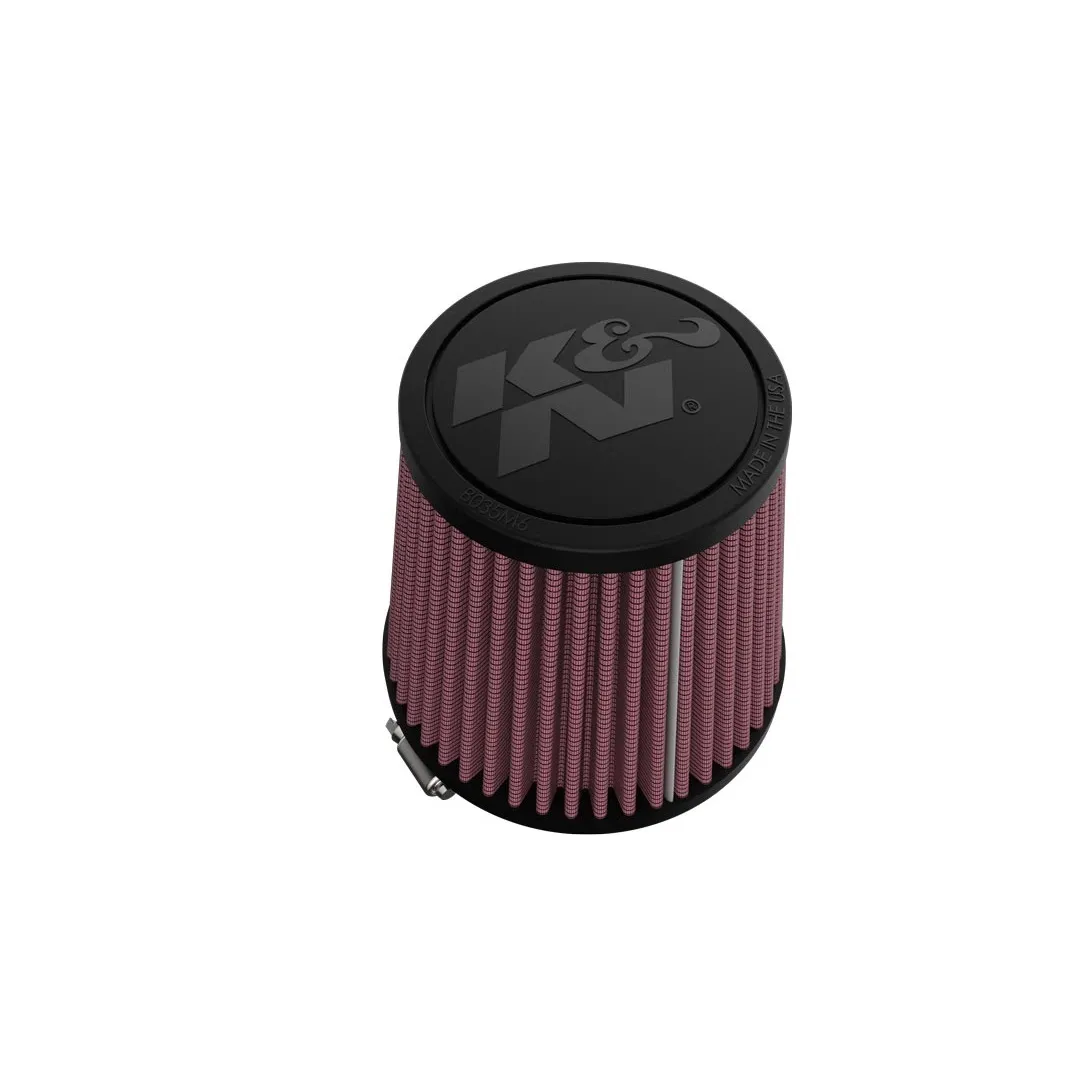 K&N Universal Clamp on Air Filter 3in Dia id 3.5 od Round Tapered Red
