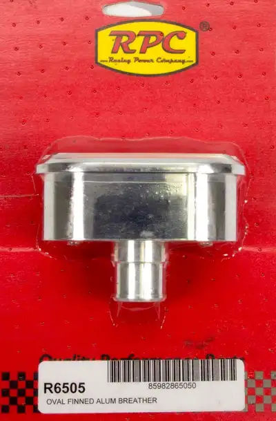 Racing Power Company Alum Finned V/C Breather Polished