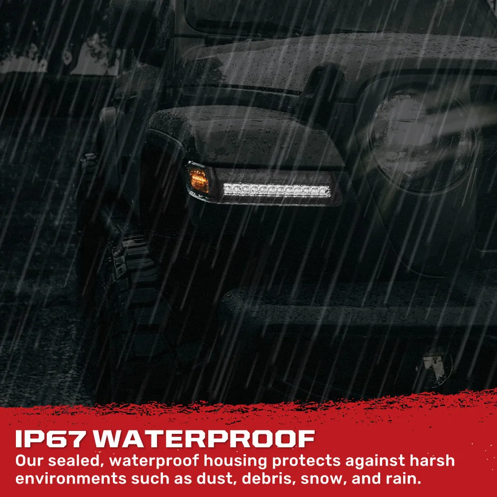 Jeep Wrangler JL 18-25 Ultra Bright White DRL Oled Amber Scanning Switchback Turn Signals Fender Lights (Replaces OEM Halogen) - Multiple Lens product image