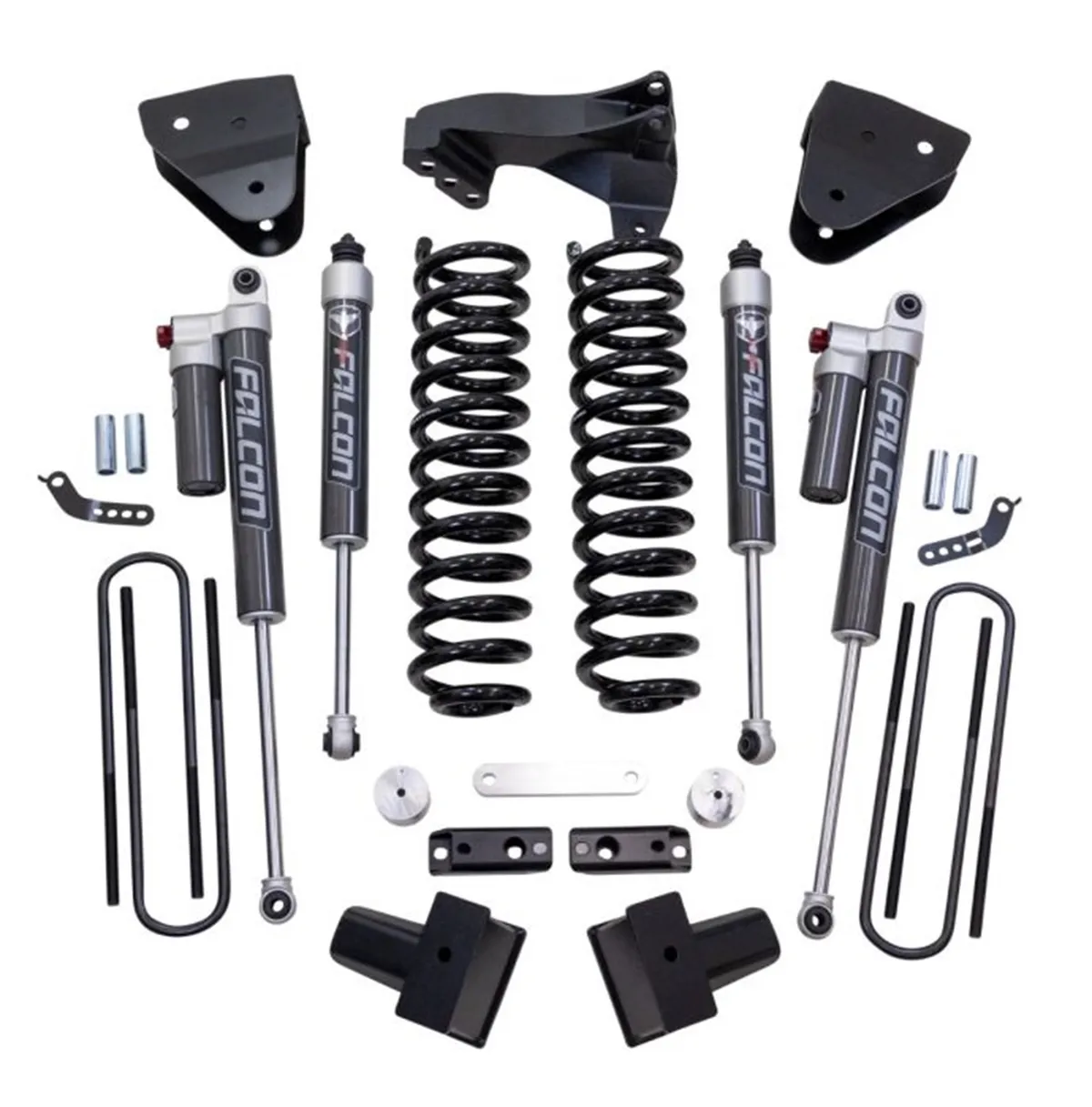 4ft. Coil Spring Lift Kit with Falcon 2.1 Front/Rear Shocks; Radius Drops; and Front Track Bar Bracket product image