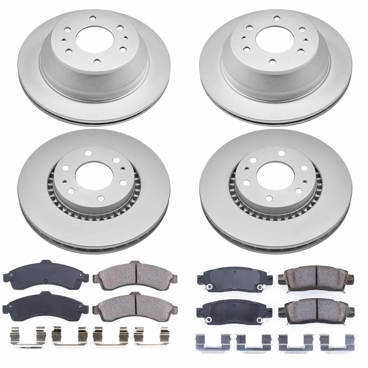 Z17 Geomet Coated Rotor Kit: Genuine Geomet Fully Coated Rotors; Ceramic Pads W/Hardware product image