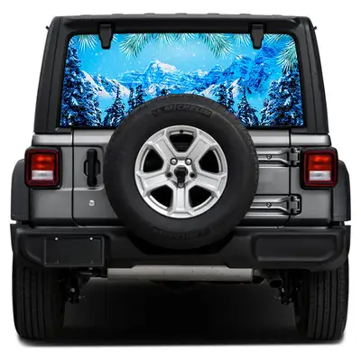 Under The Sun Inserts Winter Skyline Rear Window Decal