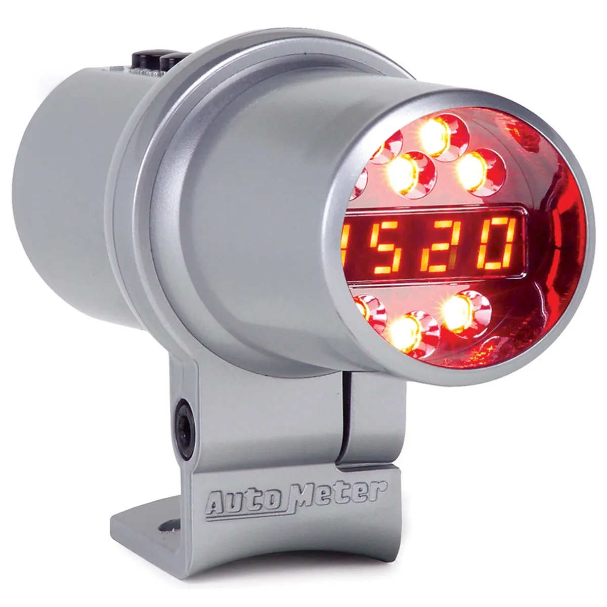 Autometer 5344 Shift Light, Digital w/ Amber Led, Silver, Pedestal Mount, Dpss Level 1 product image