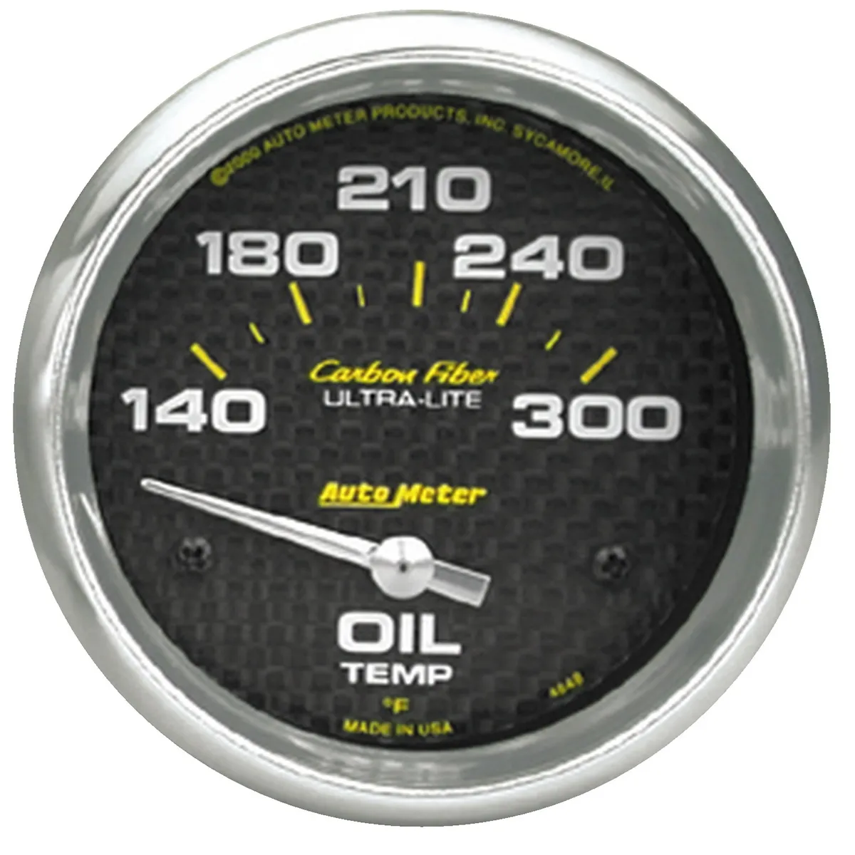 Gauge, Oil Temp, 2 5/8", 140-300?F, Electric, Carbon Fiber product image