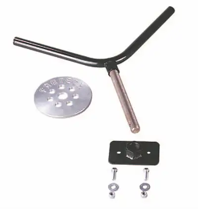 Fabtech Spare Tire Mount Kit; Flat Spare Tire; Black;