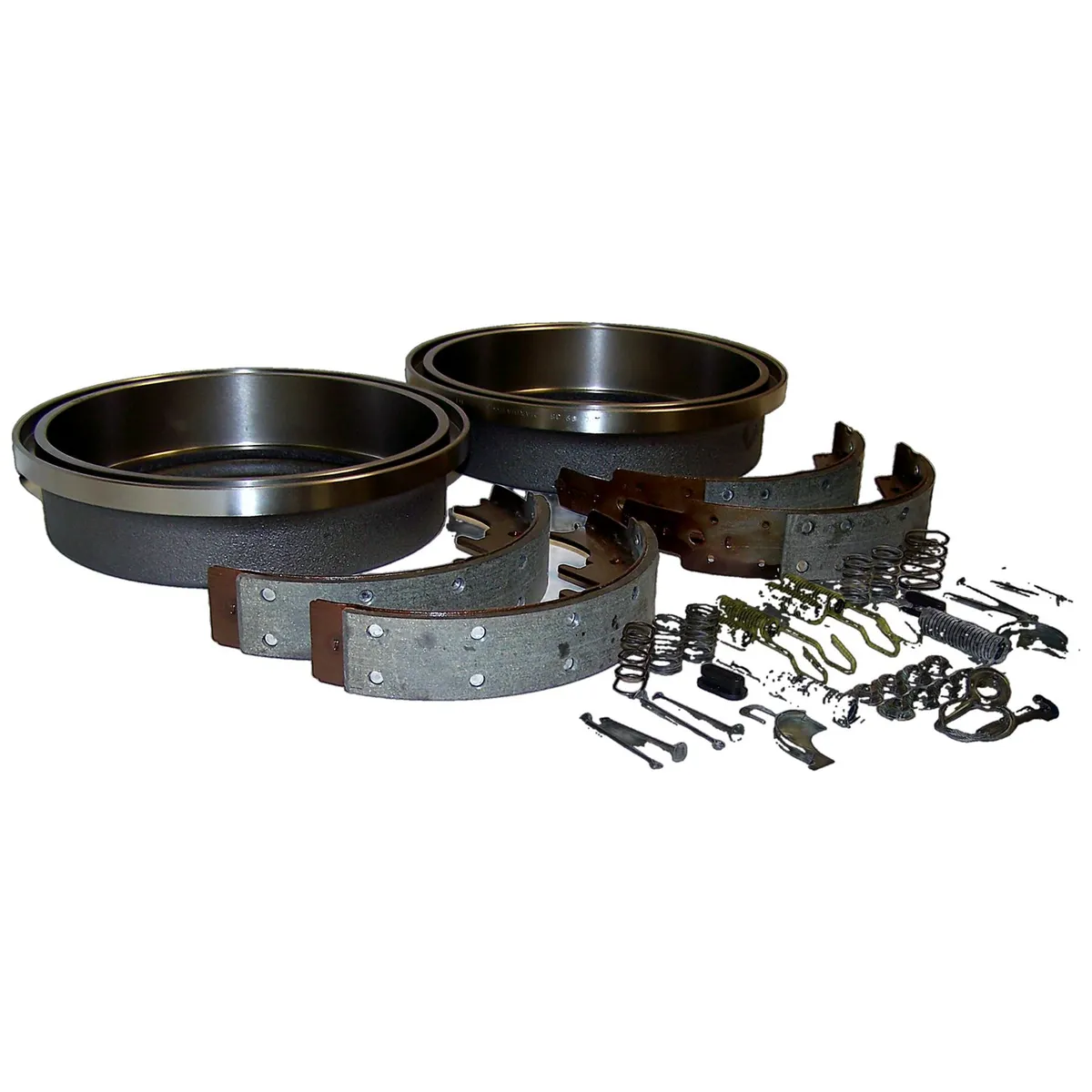 1978-1983 CJ-5 CJ w/ 10in Drums Kit includes: 2 Brake Drums Brake Shoes and all necessary hardware. 1978-1983 CJ-7 CJ w/ 10in Drums Kit includes: 2 Brake Drums Brake Shoes and all necessary hardware. 1981-1983 CJ-8 CJ w/ 10in Drums Kit includes: 2 Bra product image