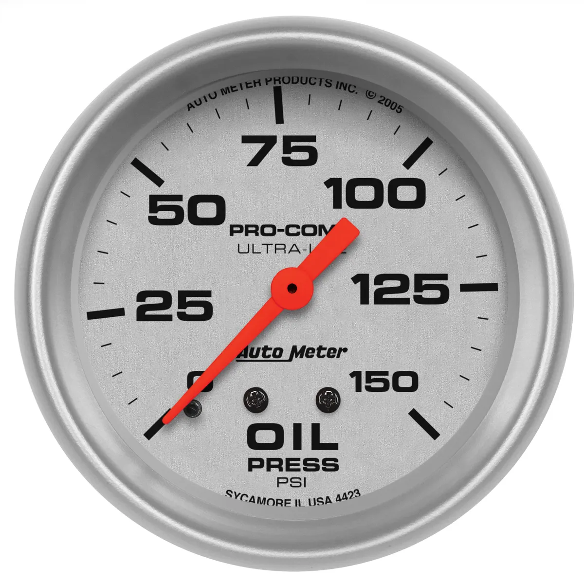 Gauge, Oil Pressure, 2 5/8", 150psi, Mechanical, Ultra-Lite product image