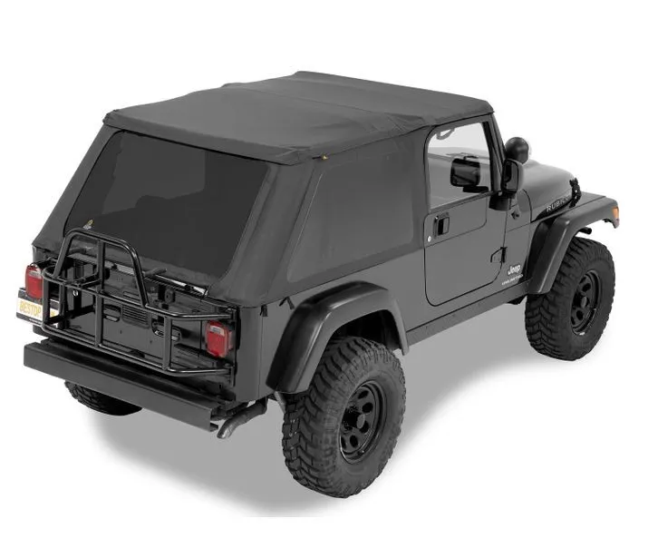 Replace-A-Top for Trektop Hardware For Jeep 2004-2006 Wrangler TJ Tinted Black Diamond Fabric Bestop product image