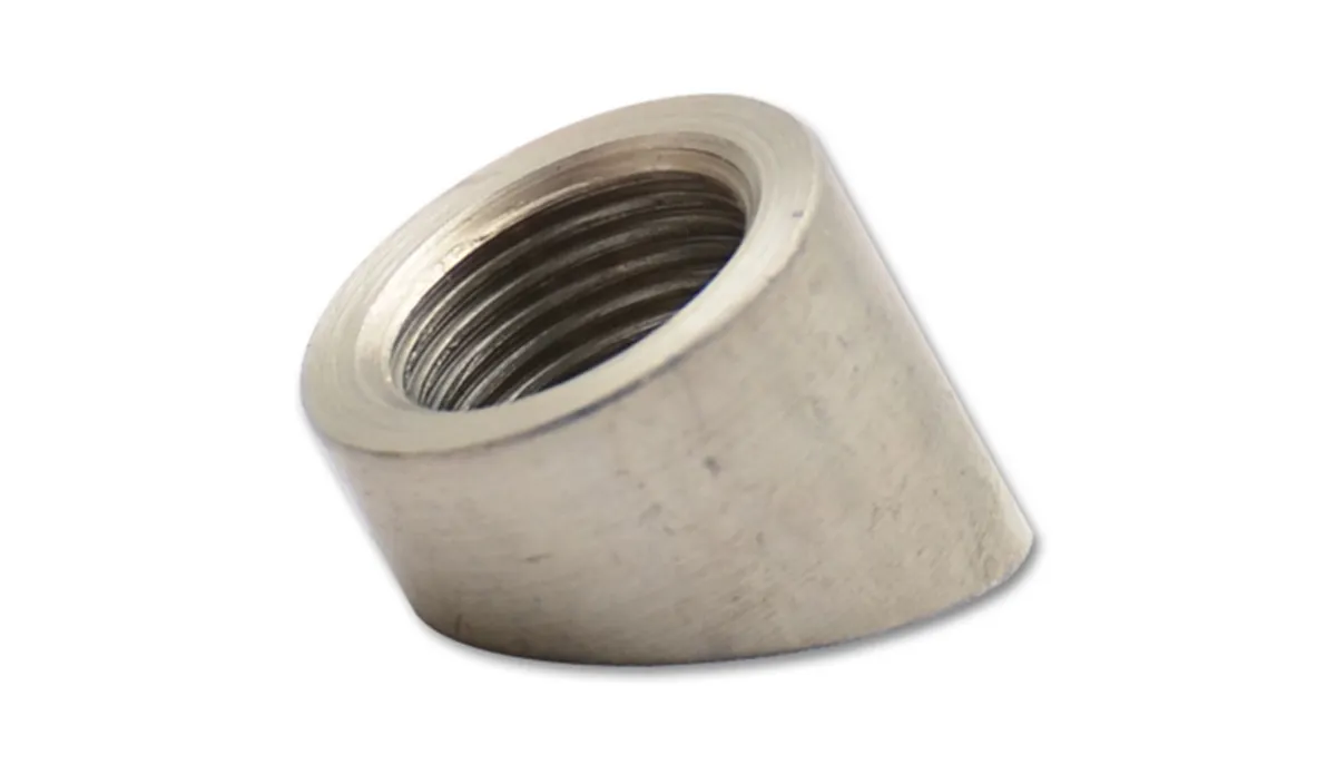 Vibrant Performance - 1193A - Oxygen Sensor Weld Bung; 30 Degree Angled; M18 x 1.5 Female Thread; 1 bung / bag product image