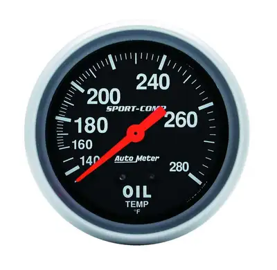 AutoMeter 2-5/8in. Oil Temperature; 140-280 f; Sport-Comp