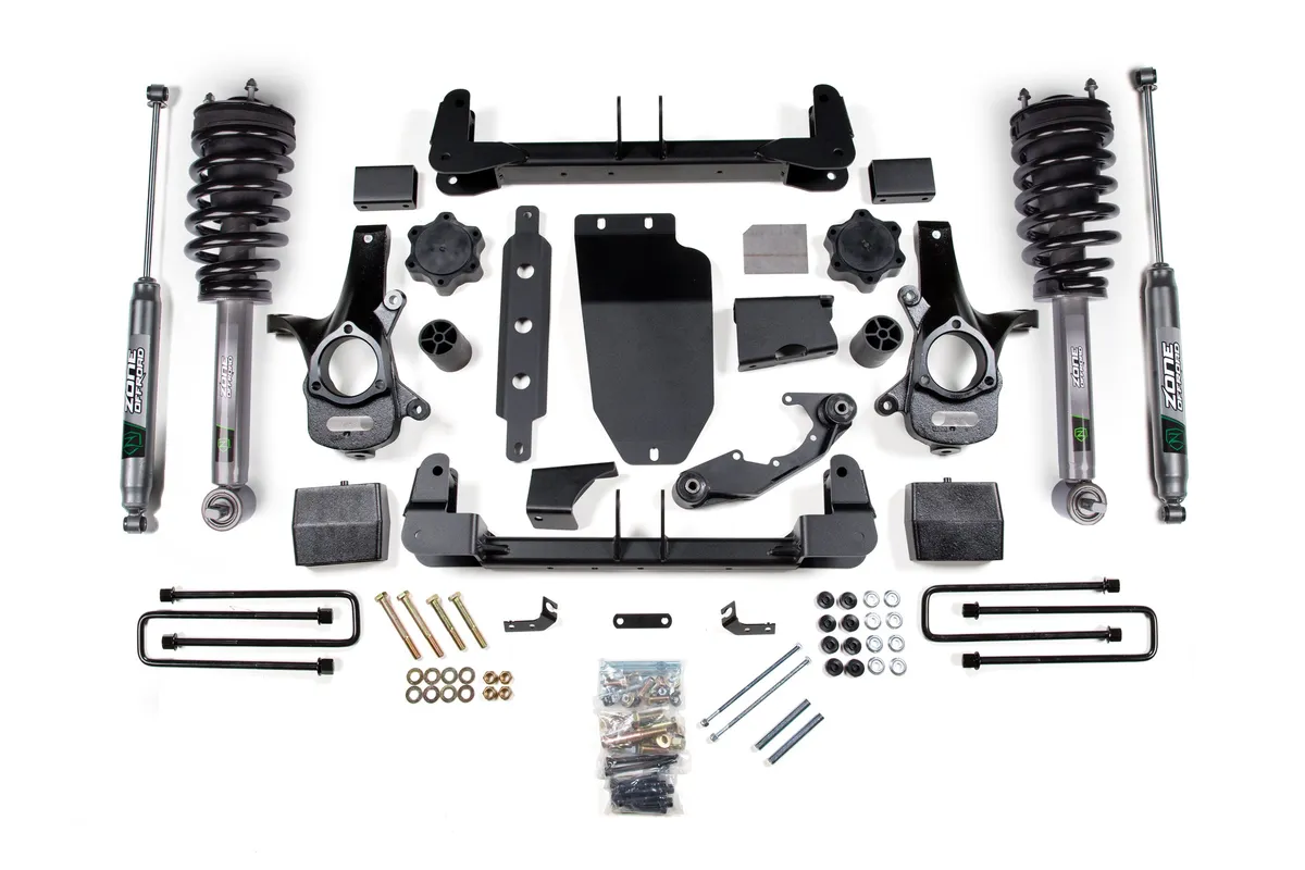 2014-2018 Chevy/GMC 1500 Silverado/Sierra 4WD 6.5 Strut Lift Kit- Alum/Stamped Arms - Fox 2.0 Adventure Series Shocks product image
