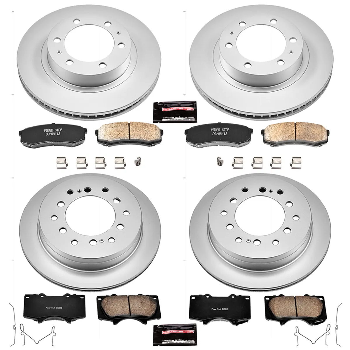 Z17 Geomet Coated Rotor Kit: Genuine Geomet Fully Coated Rotors; Ceramic Pads W/Hardware product image