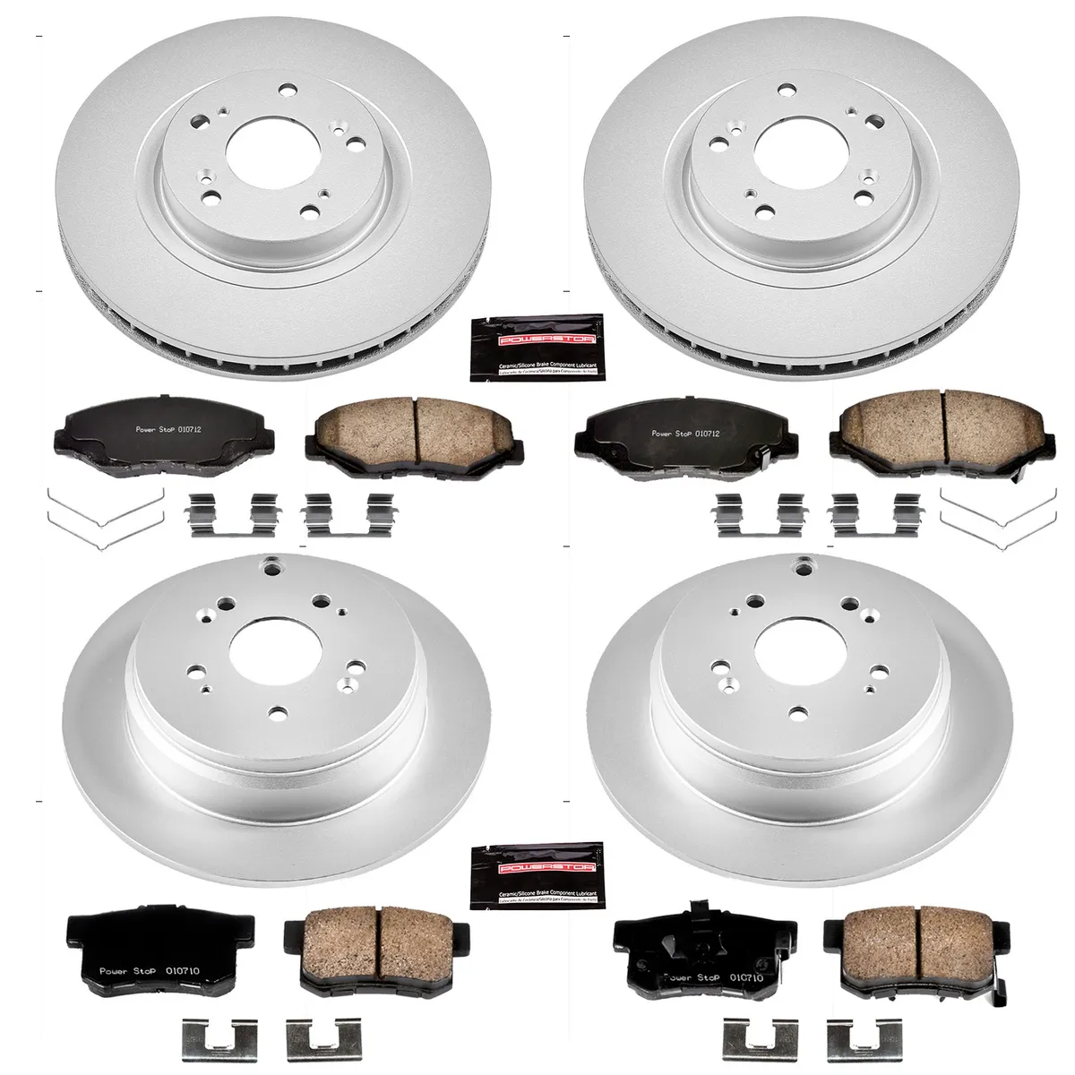 Z17 Geomet Coated Rotor Kit: Genuine Geomet Fully Coated Rotors; Ceramic Pads W/Hardware product image