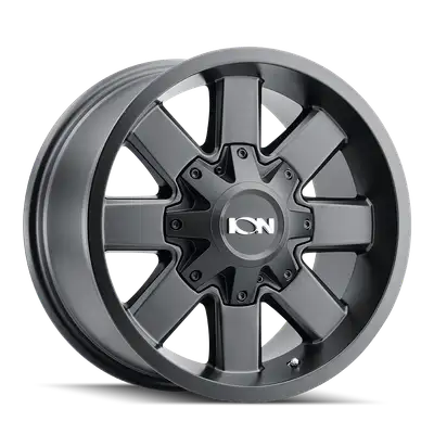 Ion Alloy Cast Aluminum Wheels 141 SB 17x9 Satin Black 5 On 127/5 On 139.7 Bolt Pattern 18 Offset ION Wheels