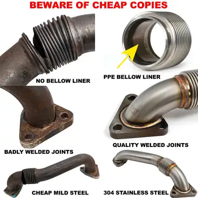 Pacific Performance Engineering Up-Pipe for GM 6.6L Duramax 2007.5-2010 LMM w/EGR (For OEM Exh Man) Pacific Performance Engineering