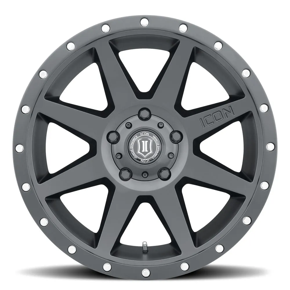 ICON Alloys Rebound, Satin Black, 20 x 9 / 6 x 5.5, 16mm Offset, 5.625" BS product image