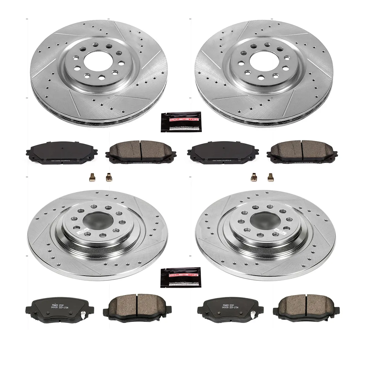Z23 Evolution Sport Upgrade Kit: Drilled/Slotted Rotors; Carbon-Fiber Ceramic Pads W/Hardware product image