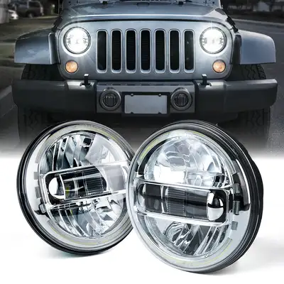 Xprite 7" LED Halo Headlights For 07-18 Jeep Wrangler | Envision Series
