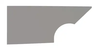 FiveStar Qtr Panel High Impact Plastic Gray Right