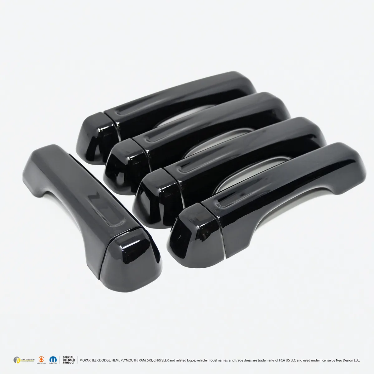 Chrome Delete Gloss Black Door Handle Cover No Smart Key - DH6286BLK product image
