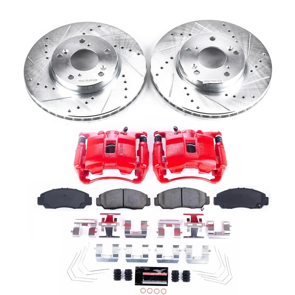 Z23 Evolution Sport Upgrade Kit: Drilled/Slotted Rotors; Carbon-Fiber Ceramic Pads; Powder Coated Calipers product image
