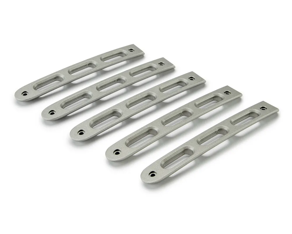 DV8 Offroad DV8 Offroad D-JP-190026-AL-5 Silver Slot Door Handle Insert; 5-Pieces