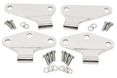 Kentrol Jeep JK Body Door Hinge Set 4 Pieces 2 Door 07-18 Wrangler JK Polished Silver Kentrol