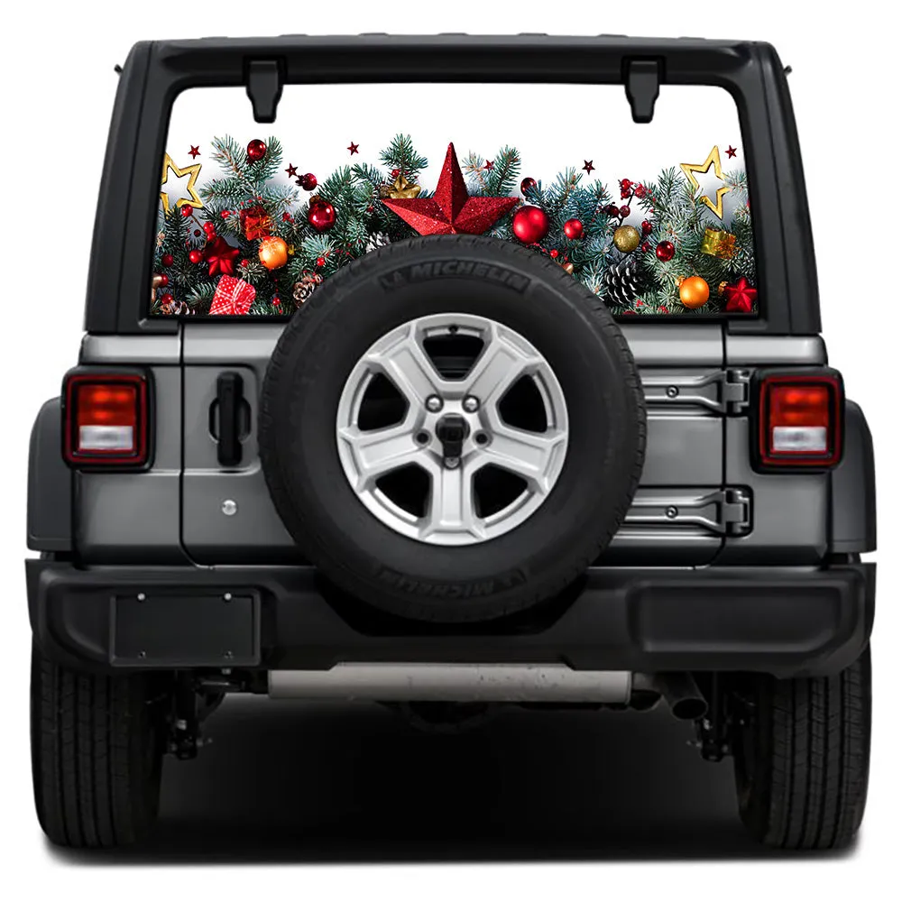 Under The Sun Inserts Holiday Star Rear Window Decal