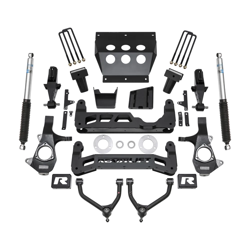 ReadyLift 7ft. Big Lift Kit with Upper Control Arms for Stamped Steel OE Upper Control Arms with Bilstein Shocks